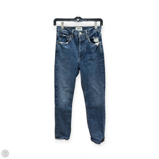 Jeans Skinny By Agolde In Blue Denim, Size: 0