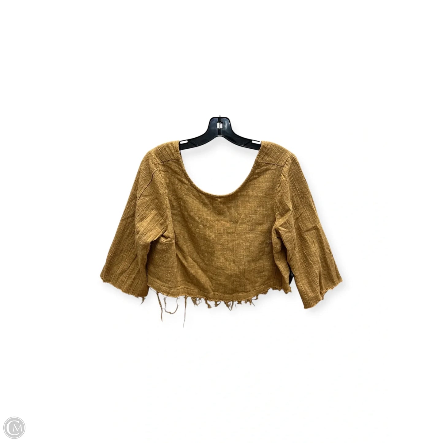Top 3/4 Sleeve By Free People In Yellow, Size: M