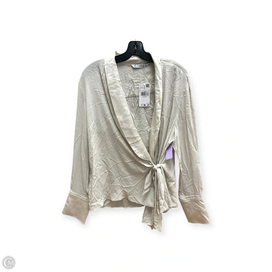 Top Long Sleeve By Mng In Cream, Size: 8
