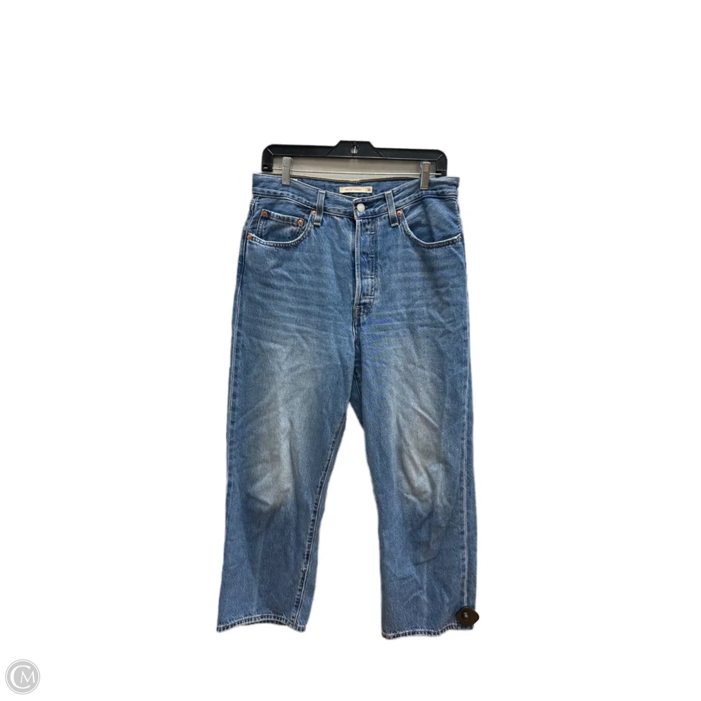 Jeans Straight By Levis In Blue Denim, Size: 10