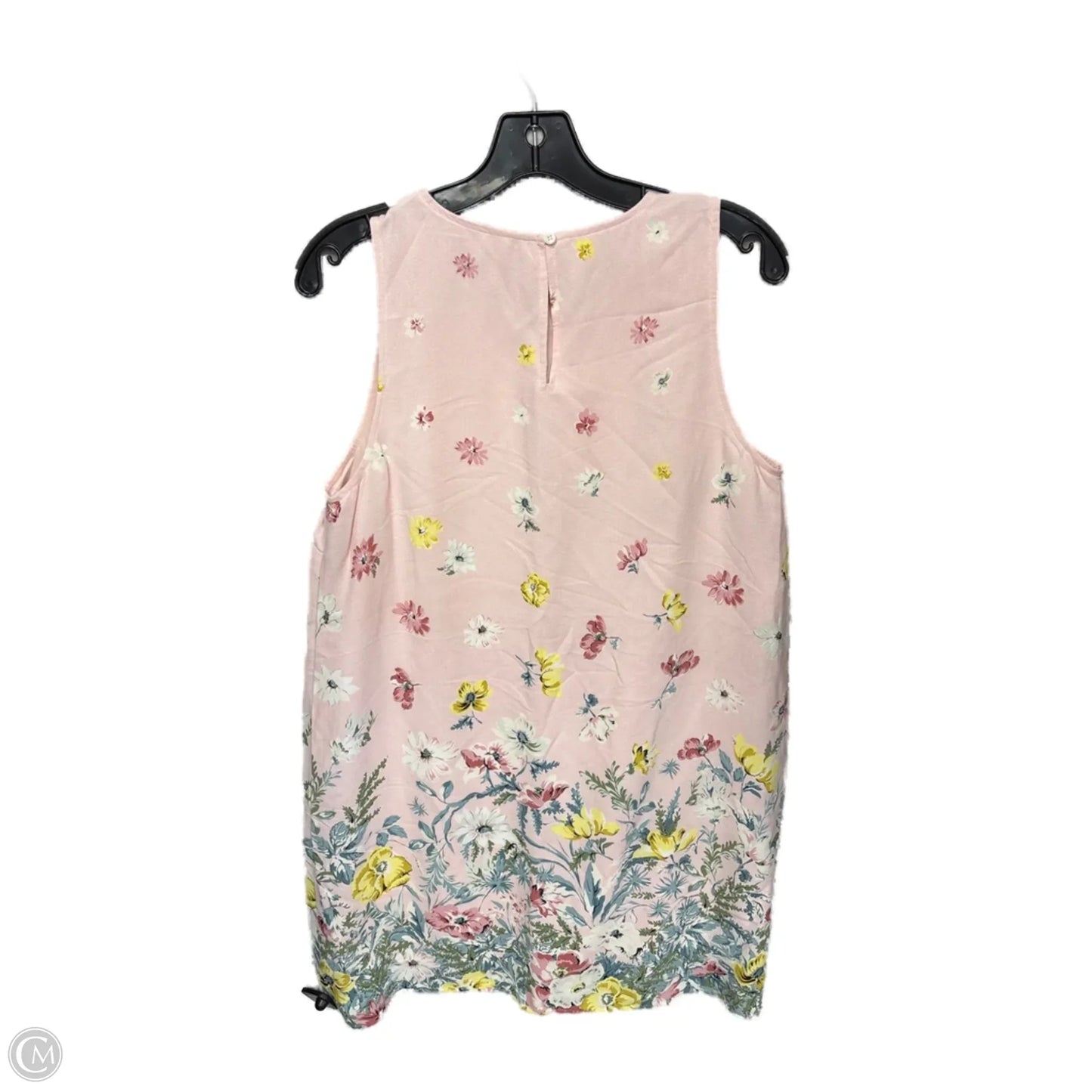 Dress Casual Midi By Loft In Pink & Yellow, Size: 10