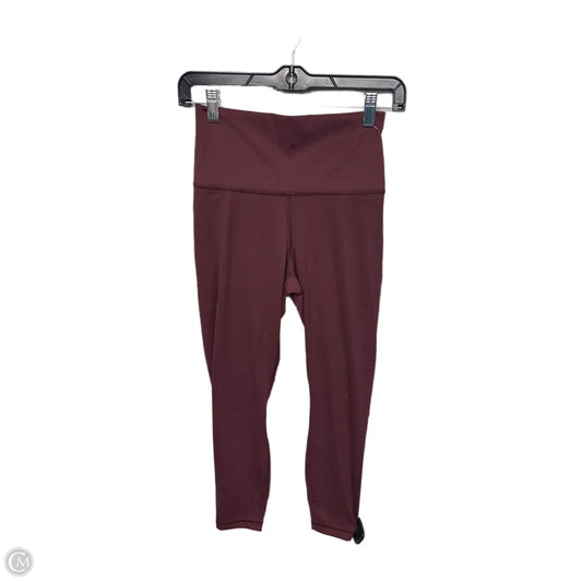 Athletic Leggings By Yogalicious In Maroon, Size: M