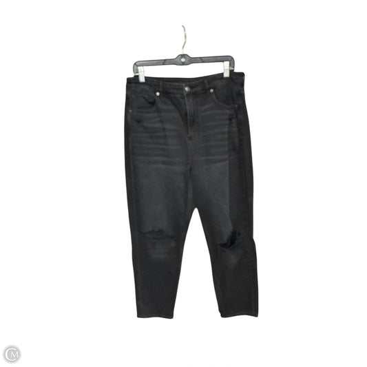 Jeans Straight By American Eagle In Black, Size: 12