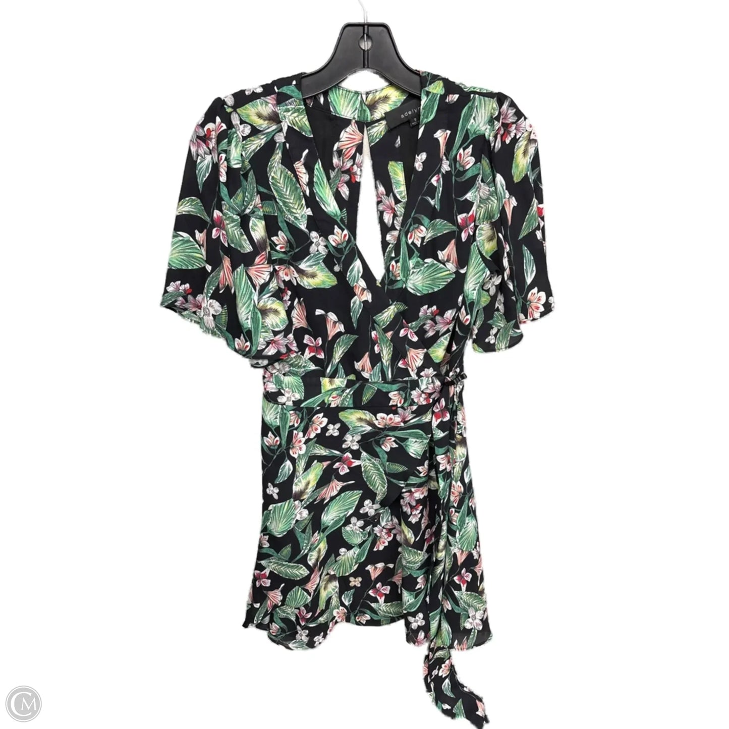 Dress Casual Short By Clothes Mentor In Black & Green, Size: L