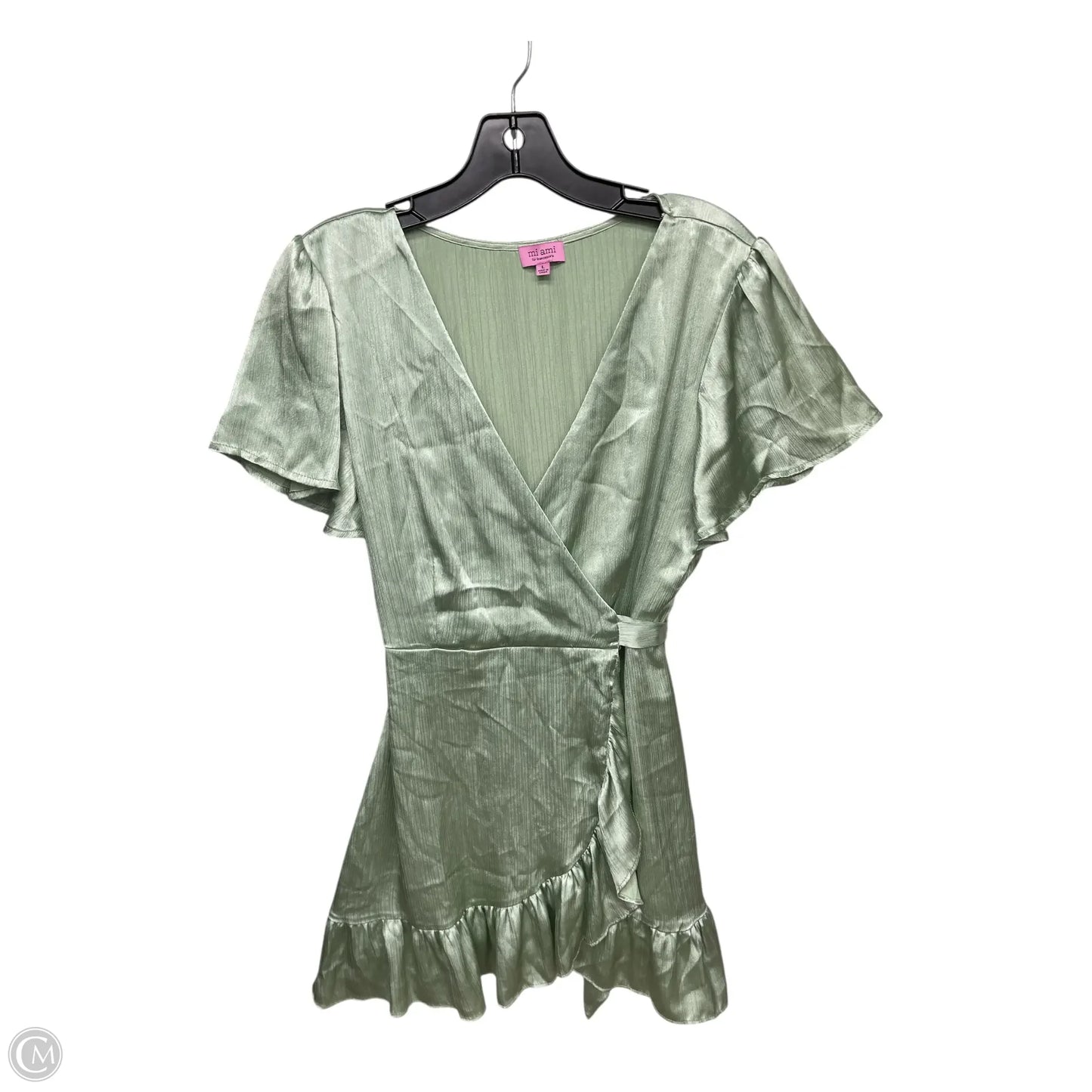 Dress Casual Short By Mi Ami In Green, Size: L