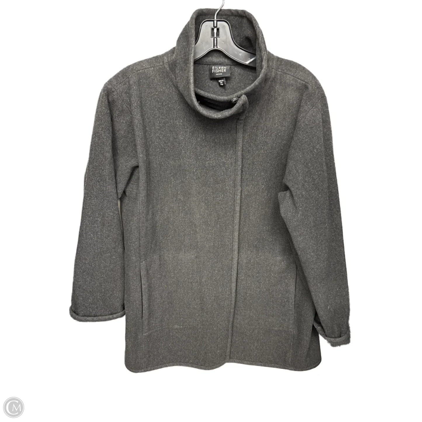 Jacket Other By Eileen Fisher In Grey, Size: Mp