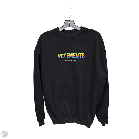 Sweatshirt Crewneck By Clothes Mentor In Black, Size: S