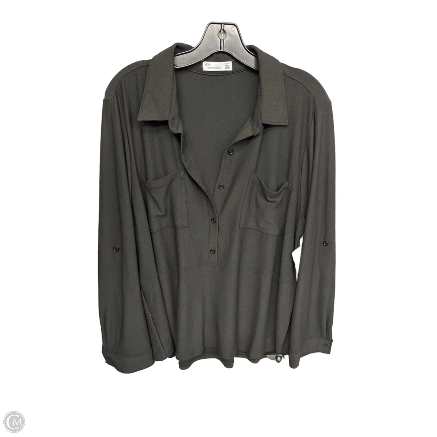 Top Long Sleeve By 89th And Madison In Black, Size: Xl