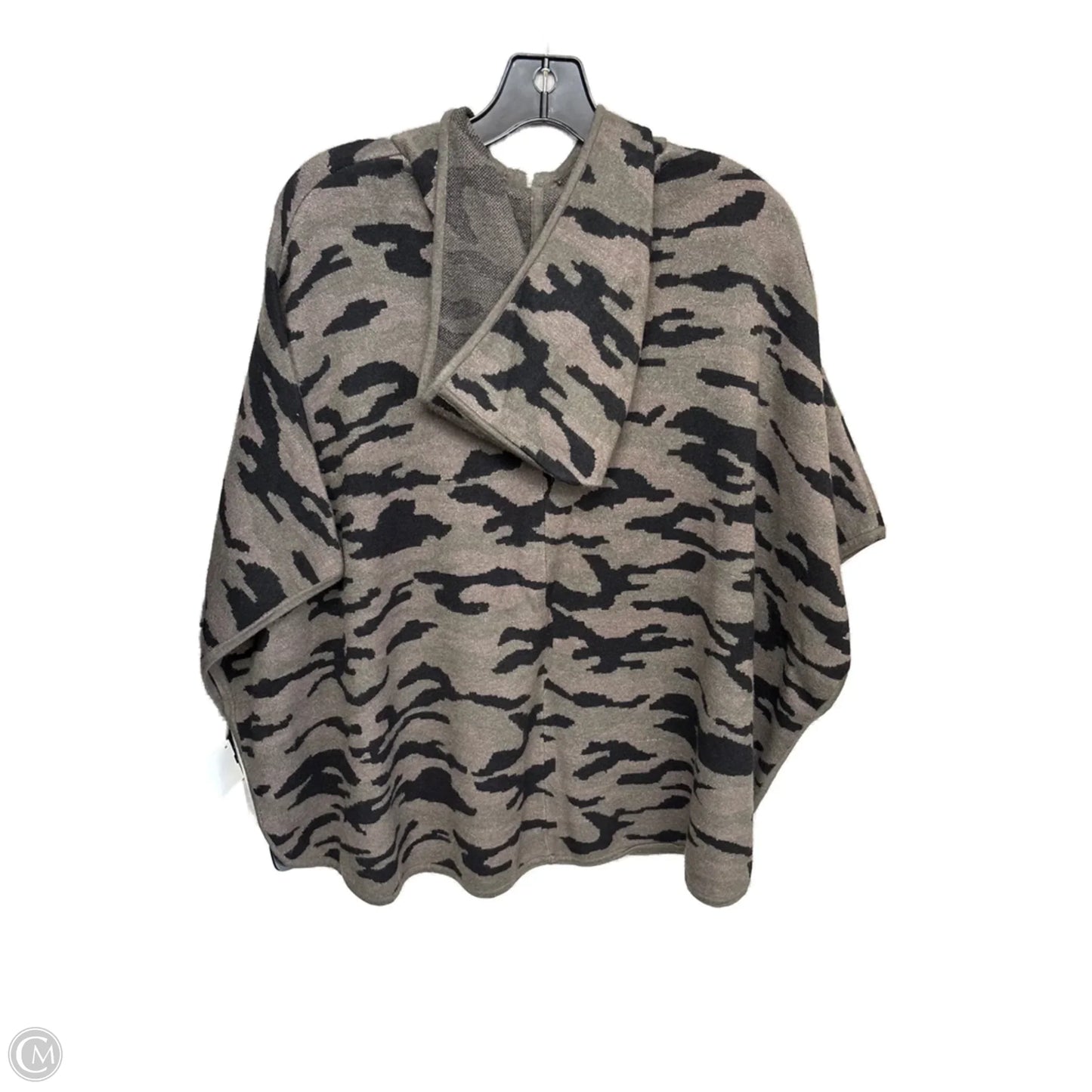 Cardigan By Tahari By Arthur Levine In Camouflage Print, Size: S