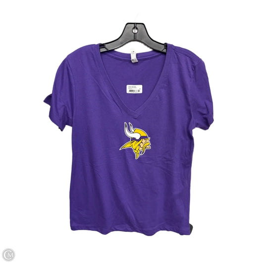 Athletic Top Short Sleeve By Next Level In Purple, Size: Xl