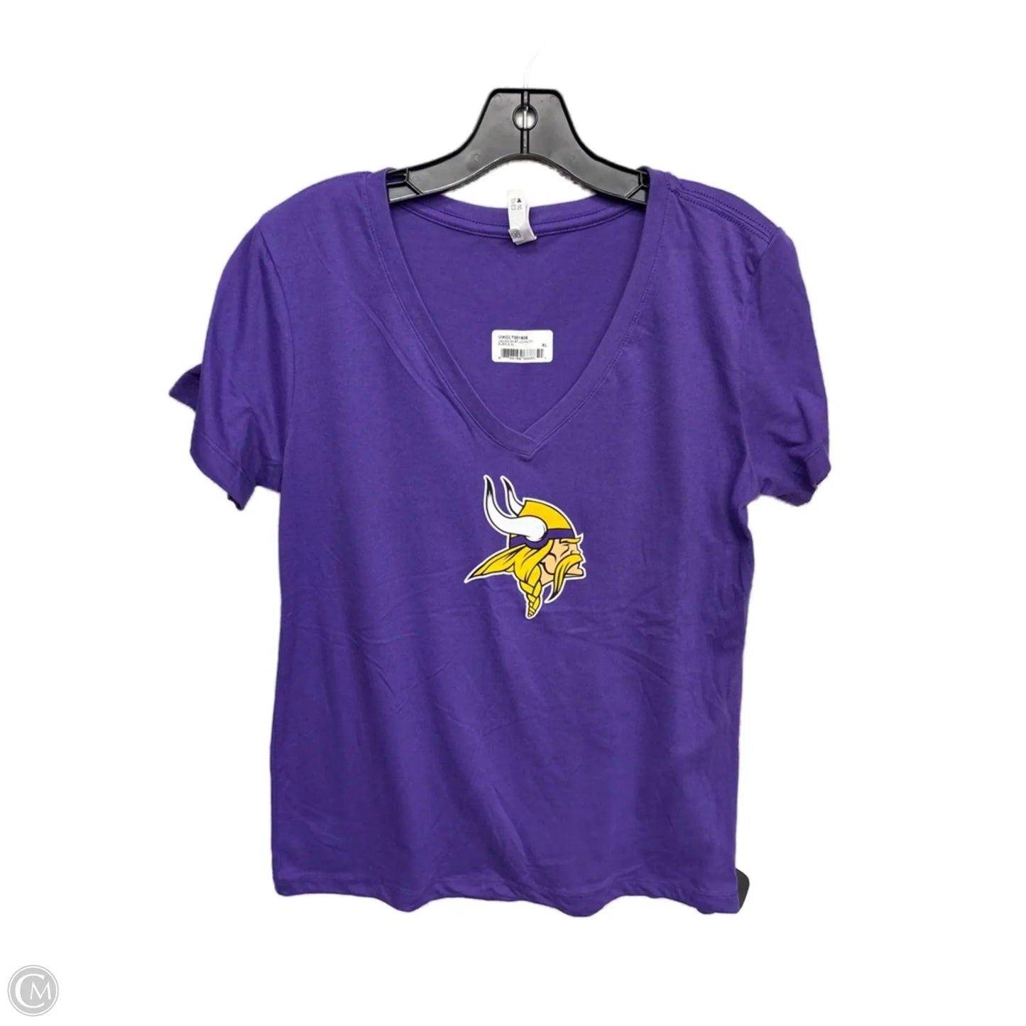 Athletic Top Short Sleeve By Next Level In Purple, Size: Xl