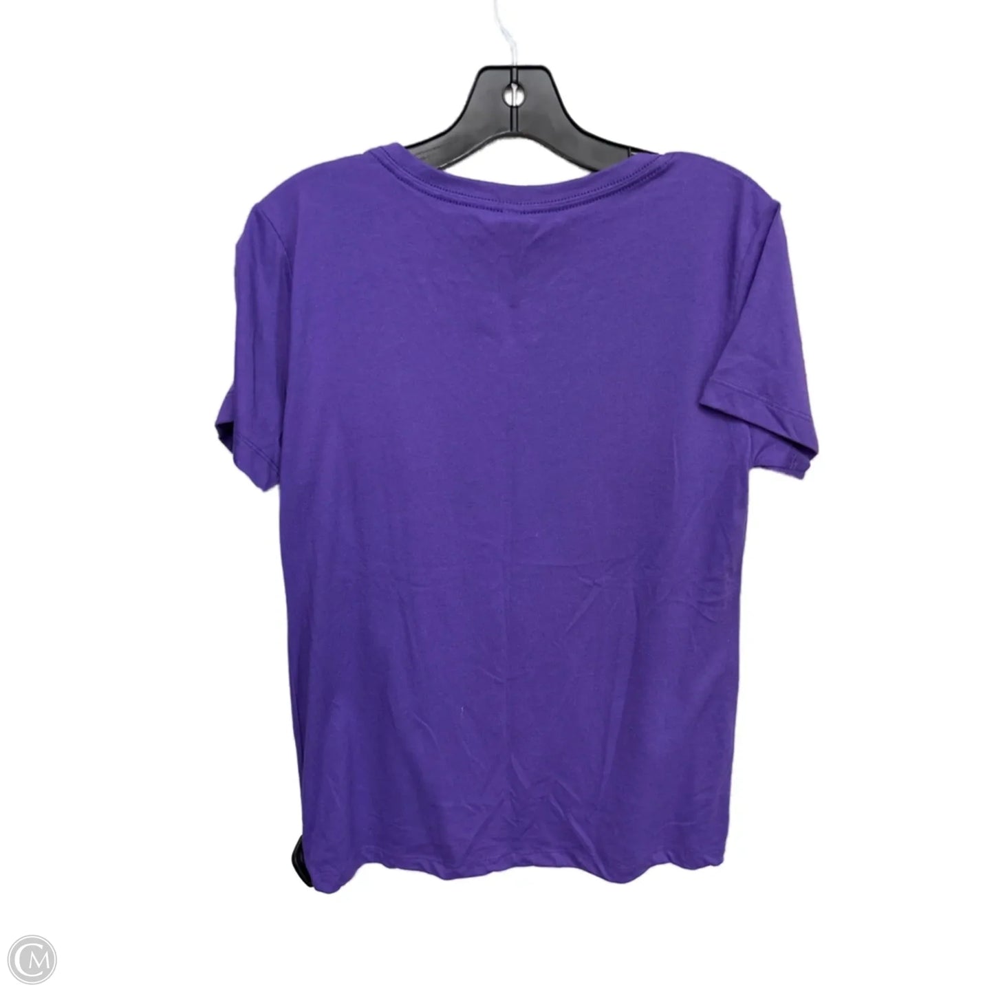 Athletic Top Short Sleeve By Next Level In Purple, Size: Xl