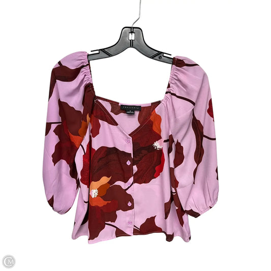 Top 3/4 Sleeve By Sanctuary In Pink & Red, Size: M