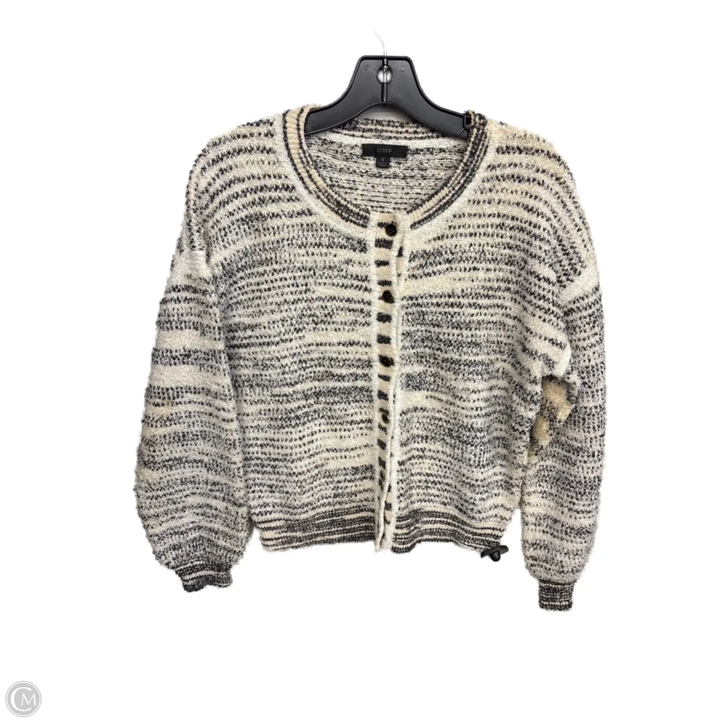 Cardigan By J. Crew In Grey & Yellow, Size: S