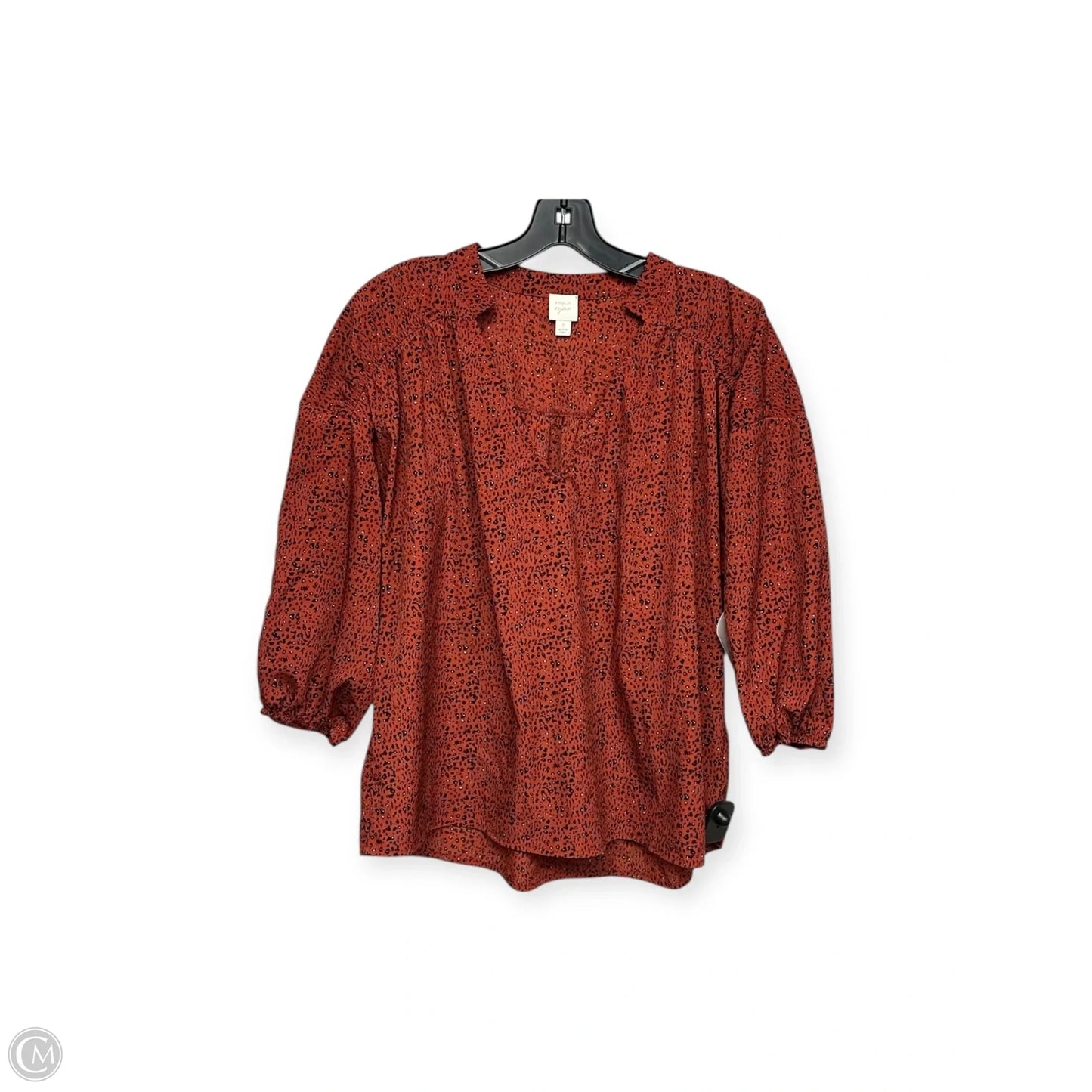 Top 3/4 Sleeve By Clothes Mentor In Orange, Size: S