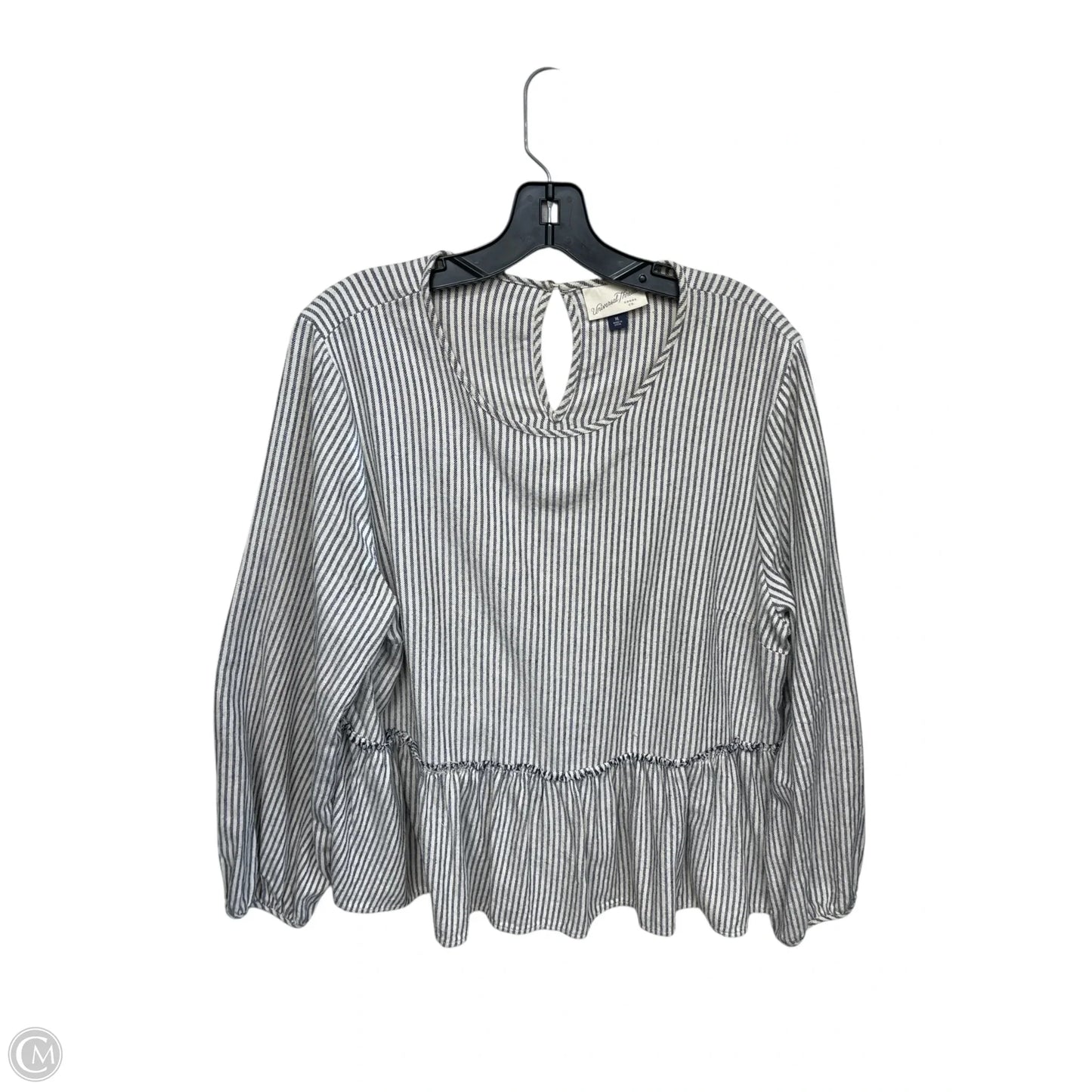 Top Long Sleeve By Universal Thread In Striped Pattern, Size: Xl