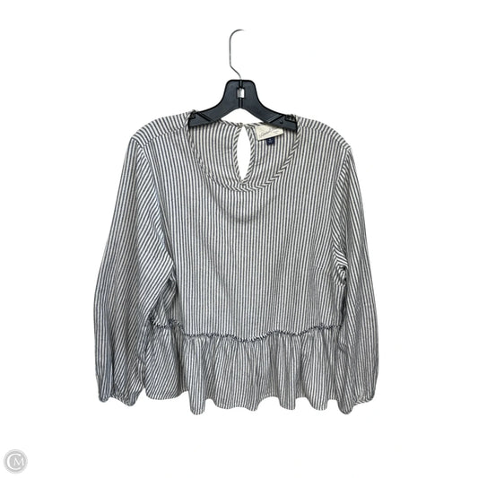 Top Long Sleeve By Universal Thread In Striped Pattern, Size: Xl
