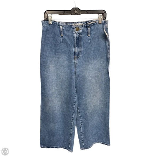Jeans Wide Leg By Zara In Blue Denim, Size: 8