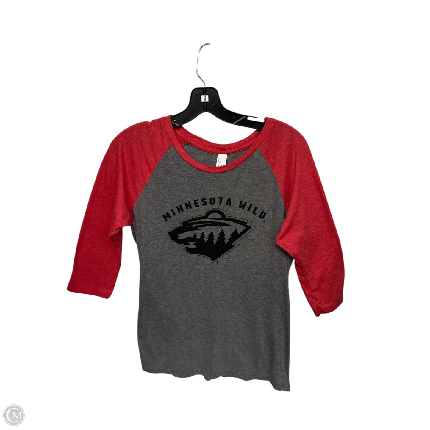 Athletic Top Long Sleeve Crewneck By Clothes Mentor In Grey & Red, Size: S