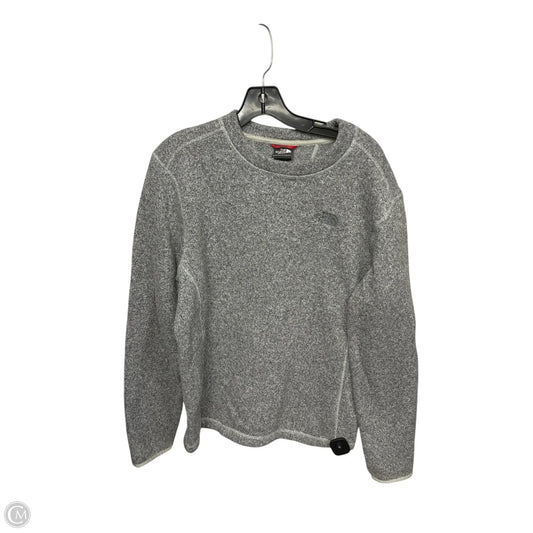 Athletic Sweatshirt Hoodie By The North Face In Grey, Size: M