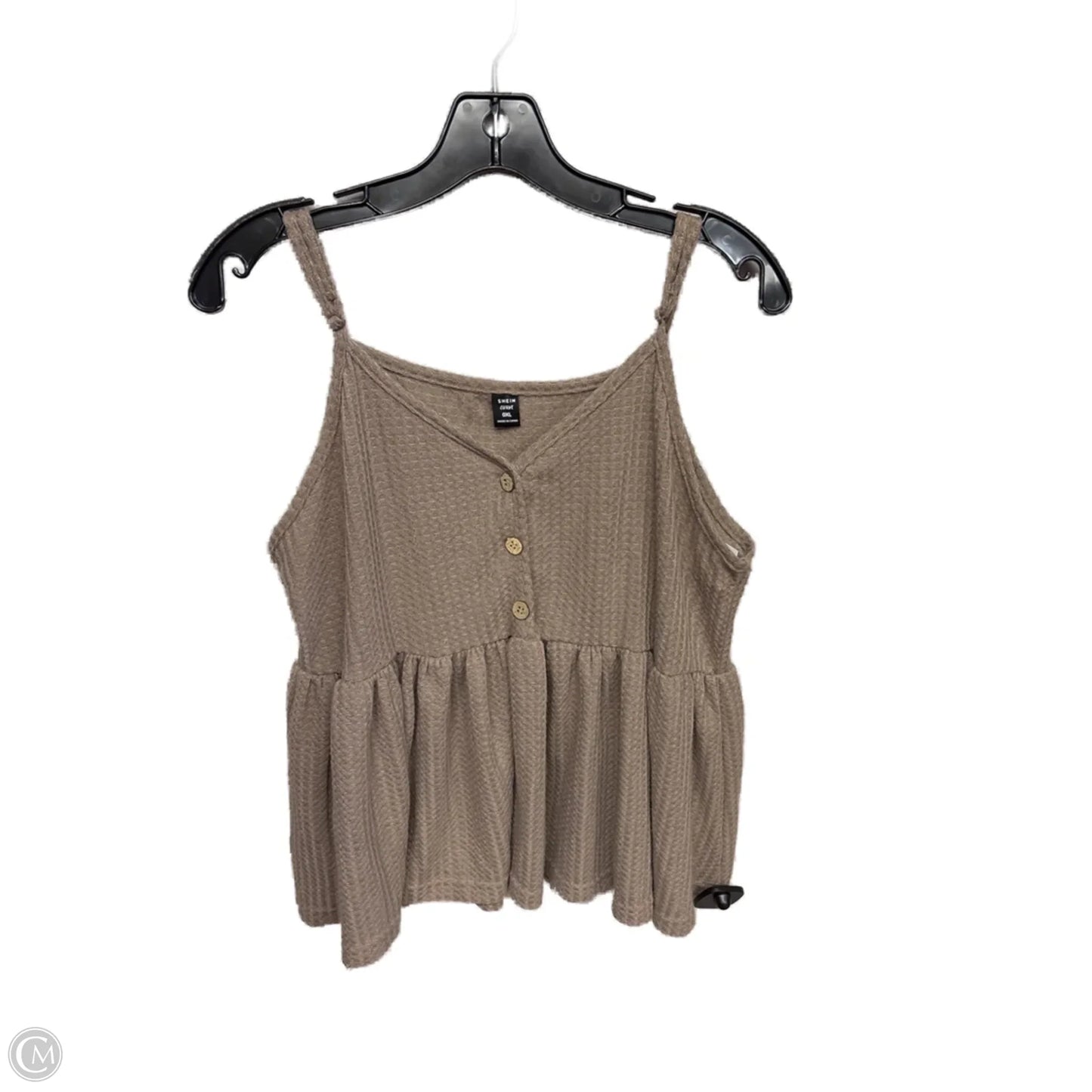 Top Sleeveless By Shein In Brown, Size: 0x