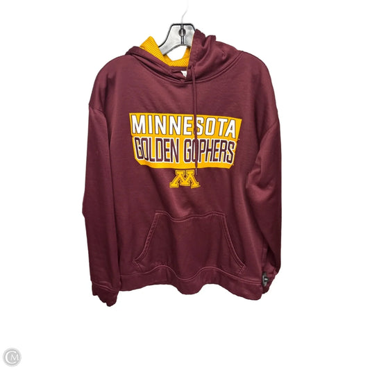 Athletic Sweatshirt Hoodie By Hanes In Maroon, Size: L