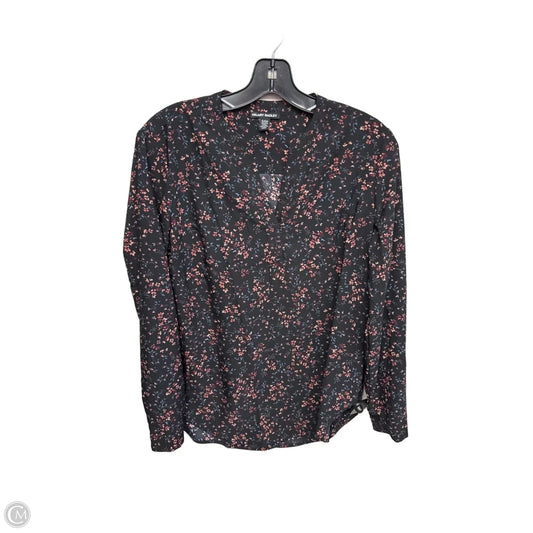 Top Long Sleeve By Hilary Radley In Black & Purple, Size: S