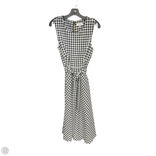 Dress Casual Midi By Calvin Klein In Black & White, Size: 10
