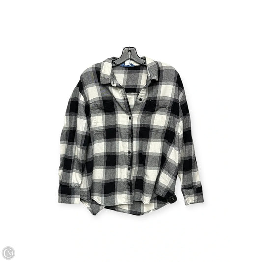 Top Long Sleeve By Old Navy In Black & White, Size: L