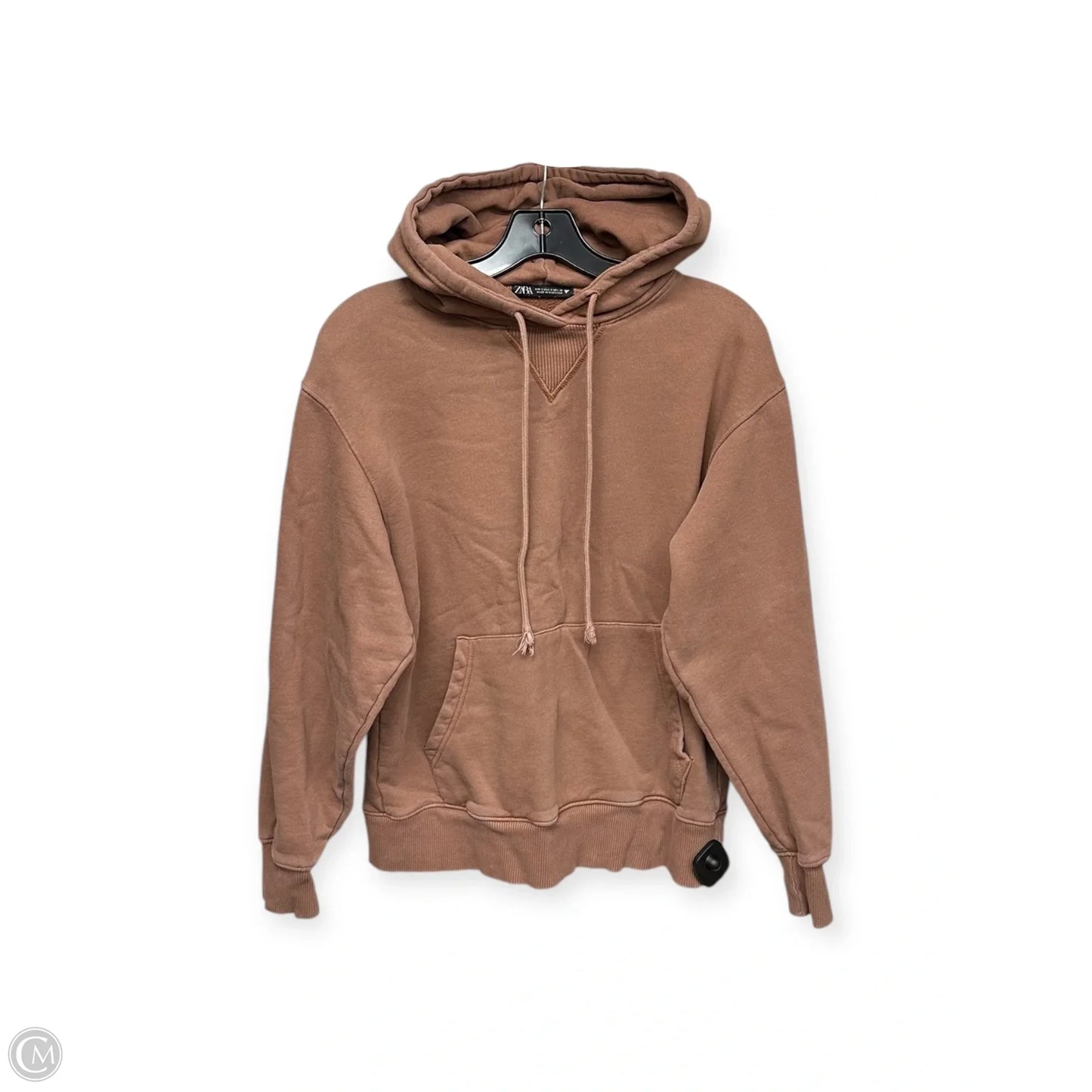 Sweatshirt Hoodie By Zara In Brown, Size: S