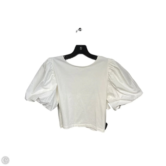 Top Short Sleeve By A New Day In Ivory, Size: M