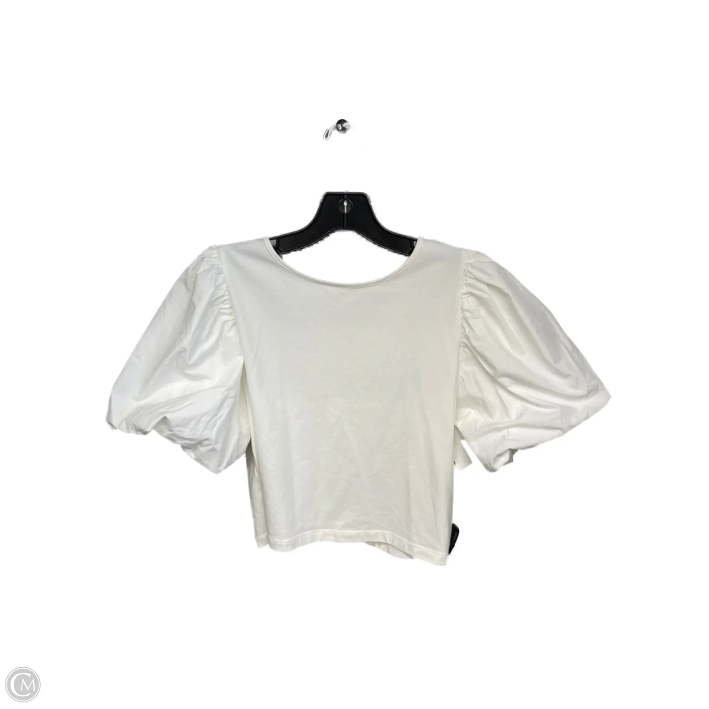 Top Short Sleeve By A New Day In Ivory, Size: M
