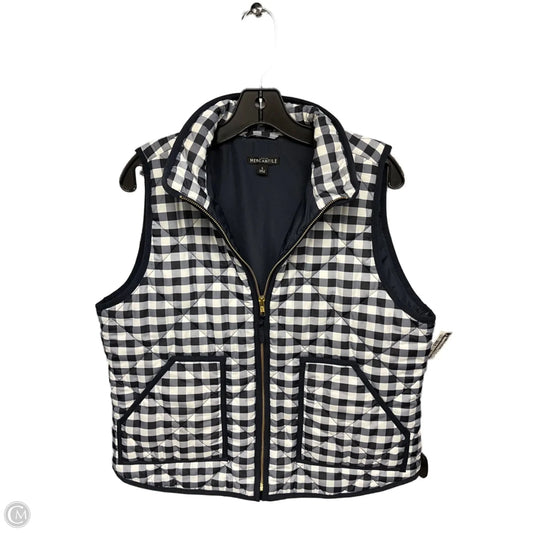 Vest Puffer & Quilted By J. Crew In Blue & White, Size: L