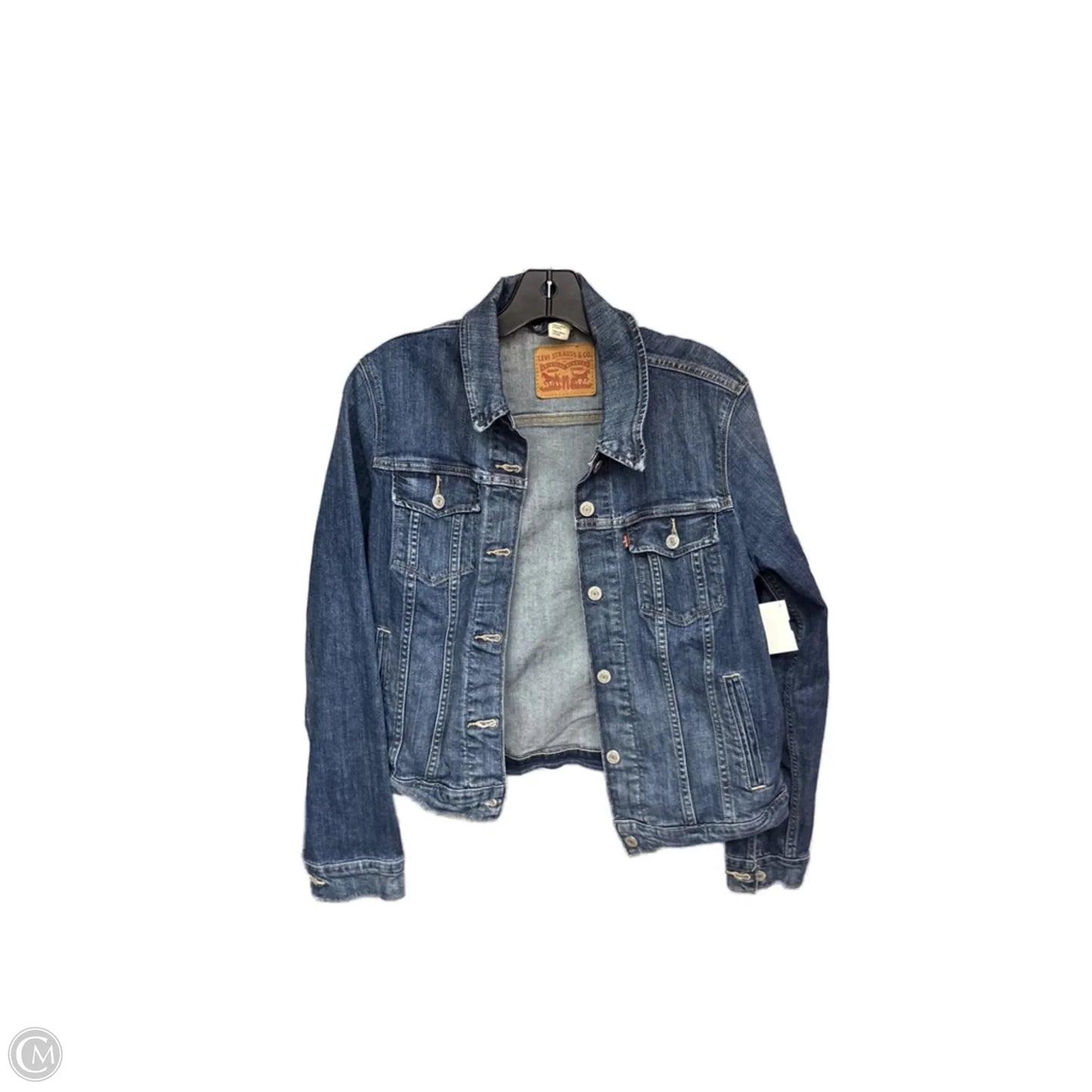 Jacket Denim By Levis In Blue Denim, Size: L