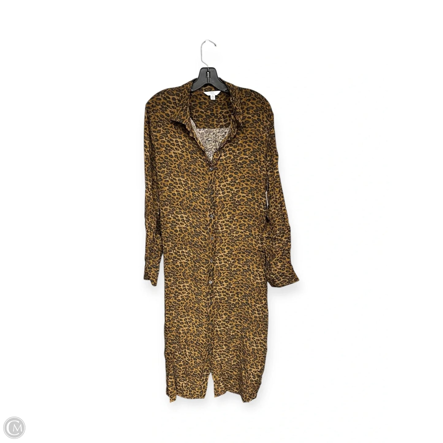 Dress Casual Midi By Time And Tru In Animal Print, Size: Xl