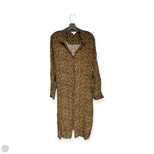 Dress Casual Midi By Time And Tru In Animal Print, Size: Xl