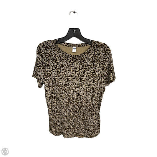 Top Short Sleeve Basic By Old Navy In Animal Print, Size: M