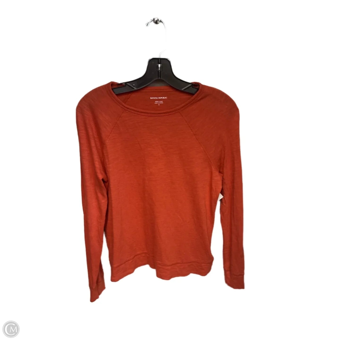 Top Long Sleeve Basic By Banana Republic In Orange, Size: S