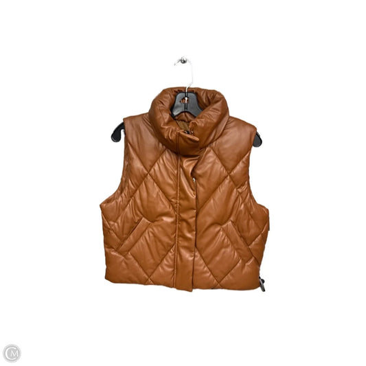 Vest Puffer & Quilted By Love Tree In Brown, Size: S