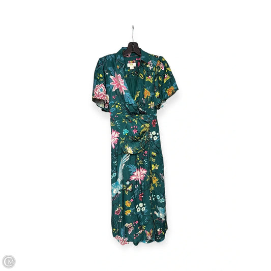 Dress Casual Maxi By Maeve In Green & Pink, Size: 0