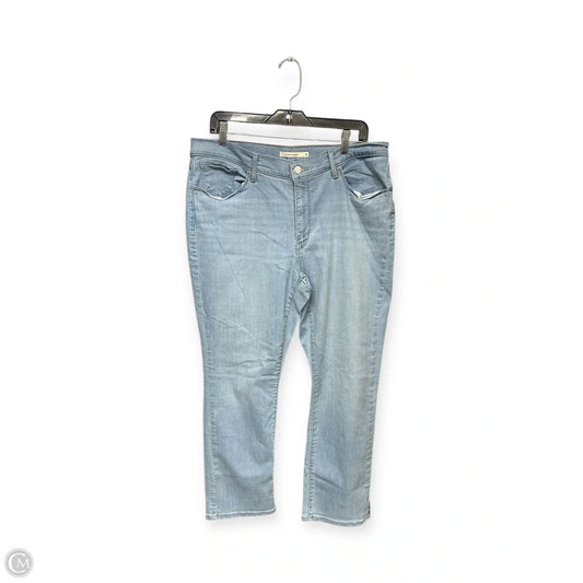 Jeans Straight By Levis In Blue Denim, Size: 16
