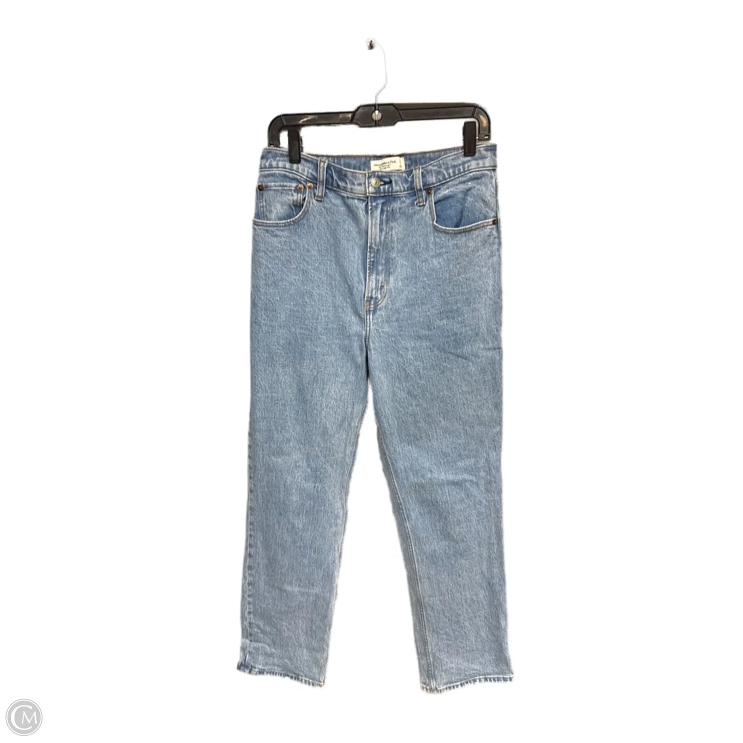 Jeans Straight By Abercrombie And Fitch In Blue Denim, Size: 8