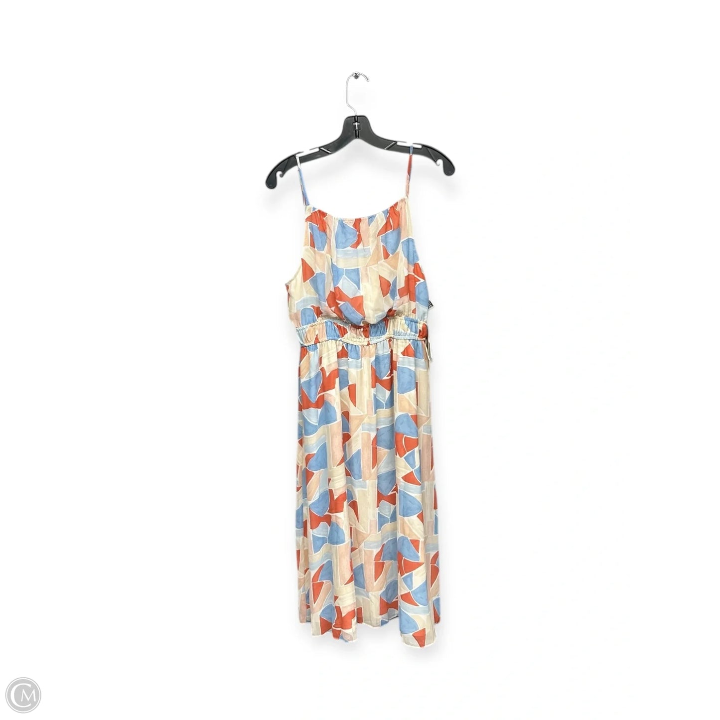 Dress Casual Maxi By Halogen In Blue & Cream, Size: L