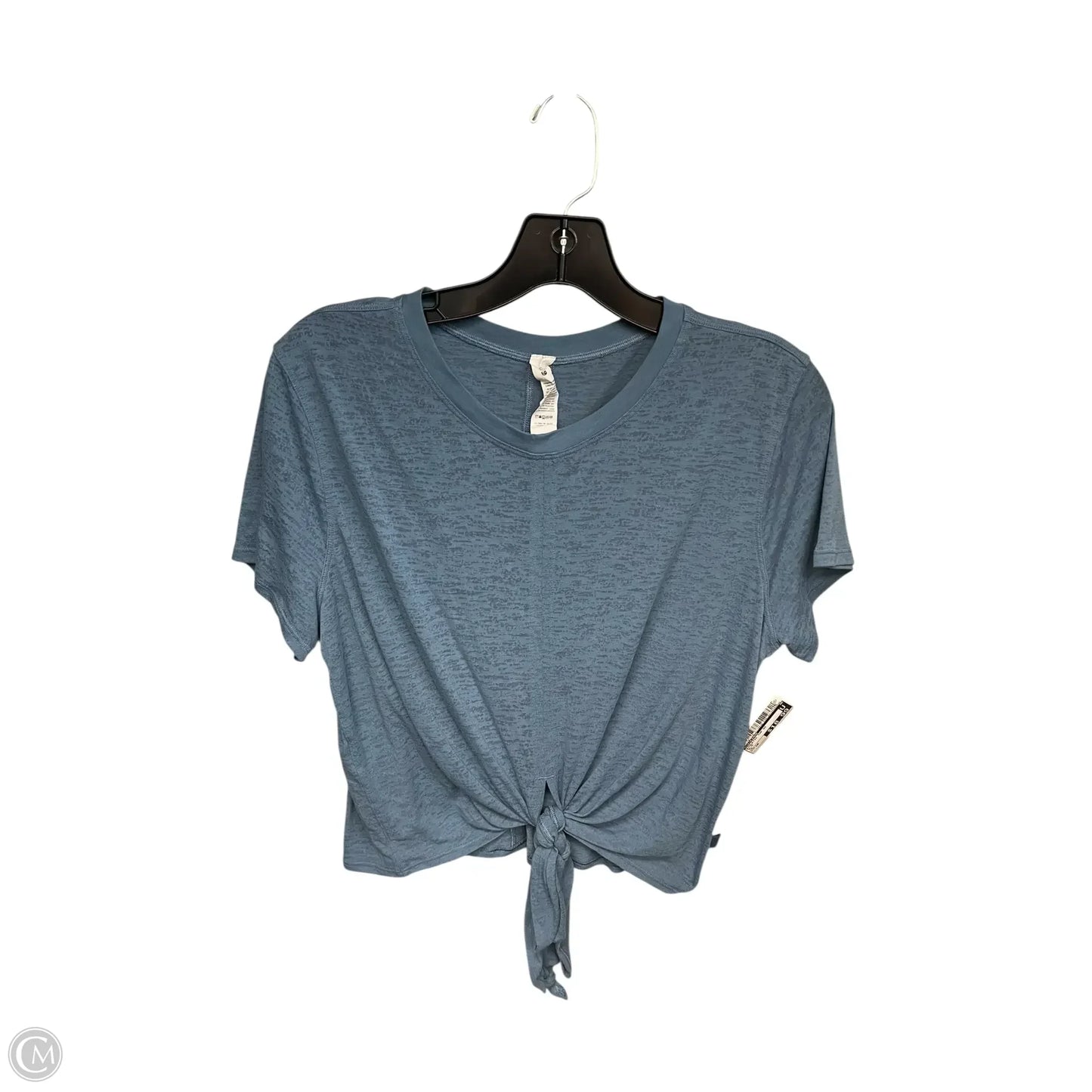 Athletic Top Short Sleeve By Lululemon In Blue, Size: 10