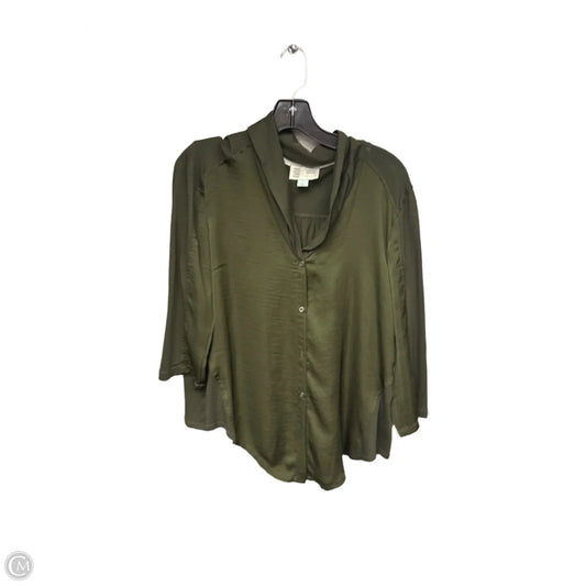 Top Long Sleeve By Saturday/sunday In Green, Size: M