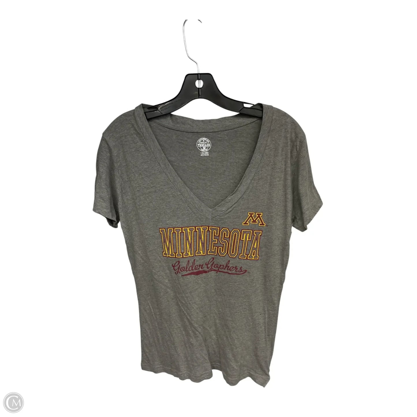 Athletic Top Short Sleeve By Clothes Mentor In Grey, Size: M