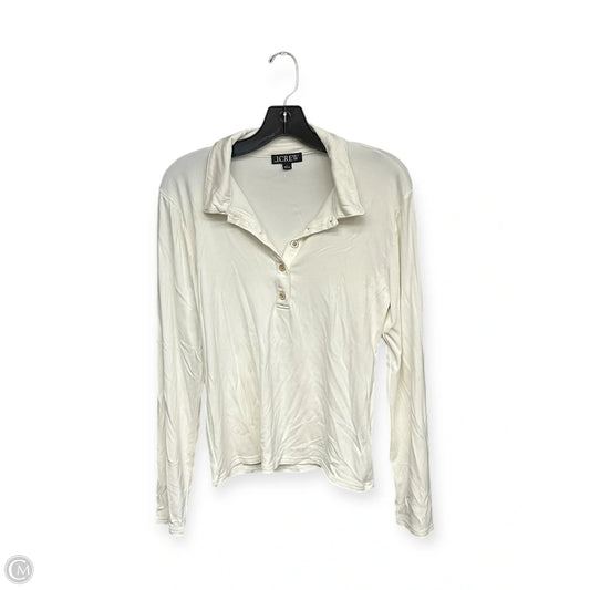 Top Long Sleeve By J. Crew In Cream, Size: L