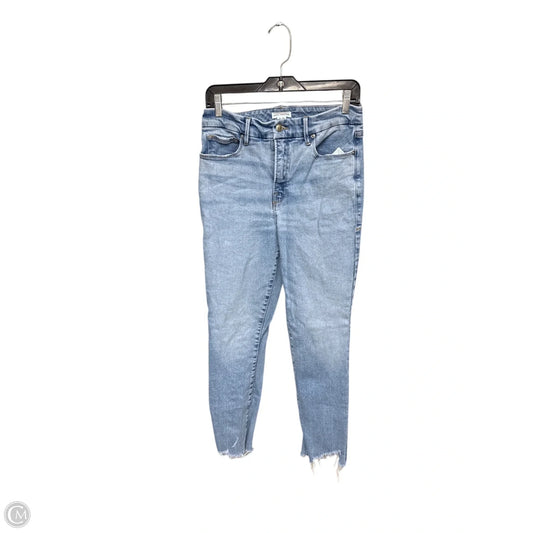 Jeans Straight By Good American In Blue Denim, Size: 8