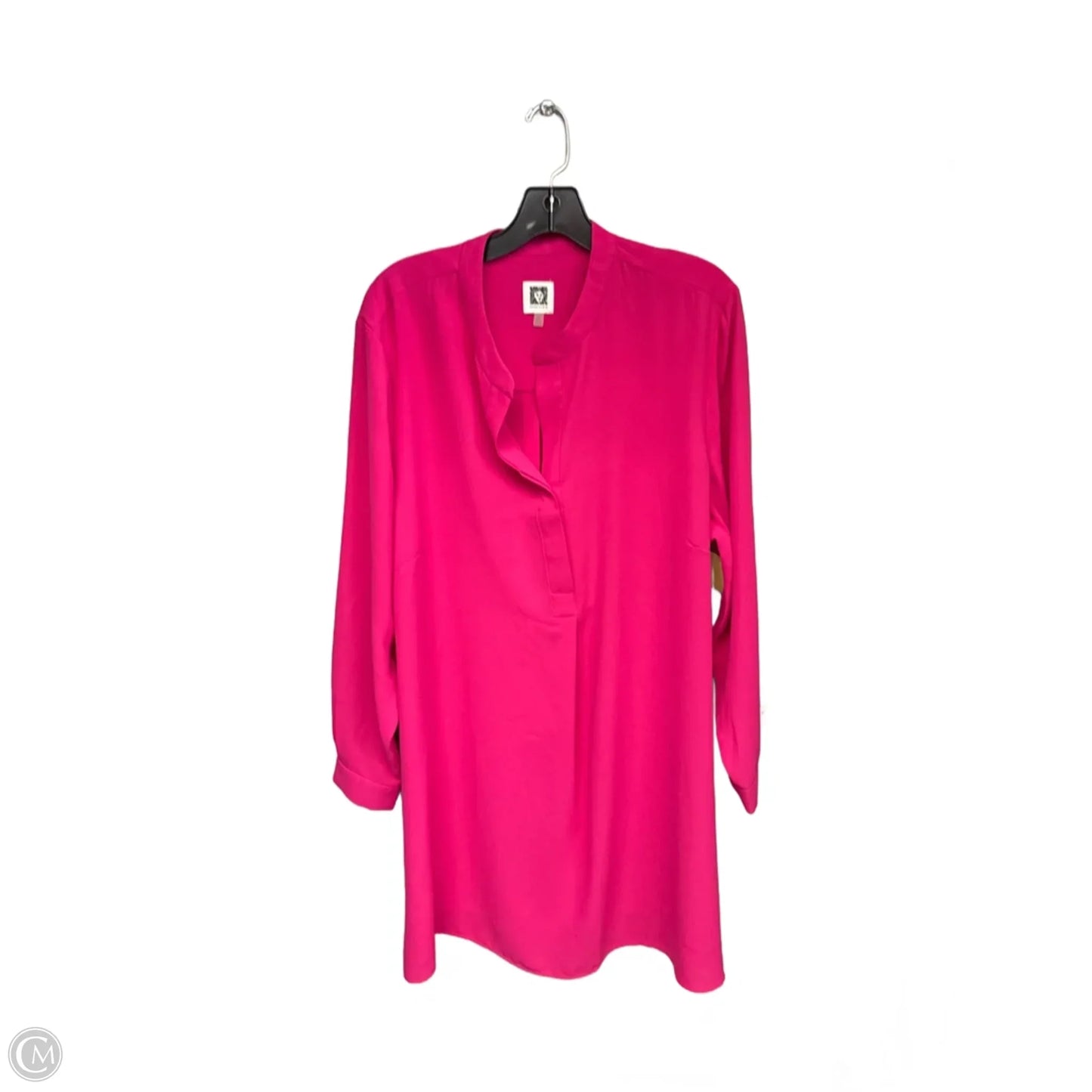 Tunic Long Sleeve By Anne Klein In Pink, Size: 2x