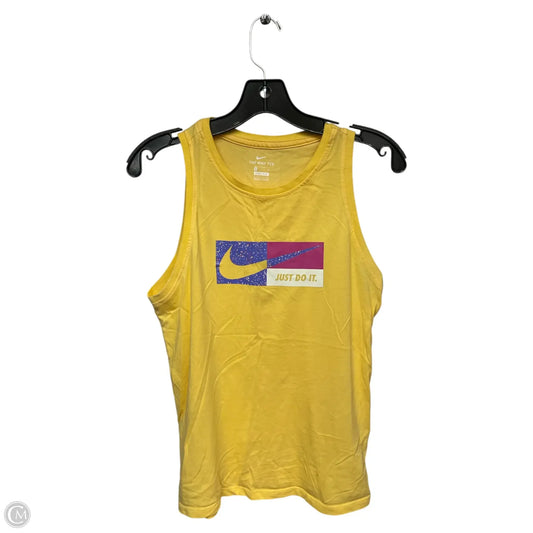 Athletic Tank Top By Nike Apparel In Yellow, Size: S
